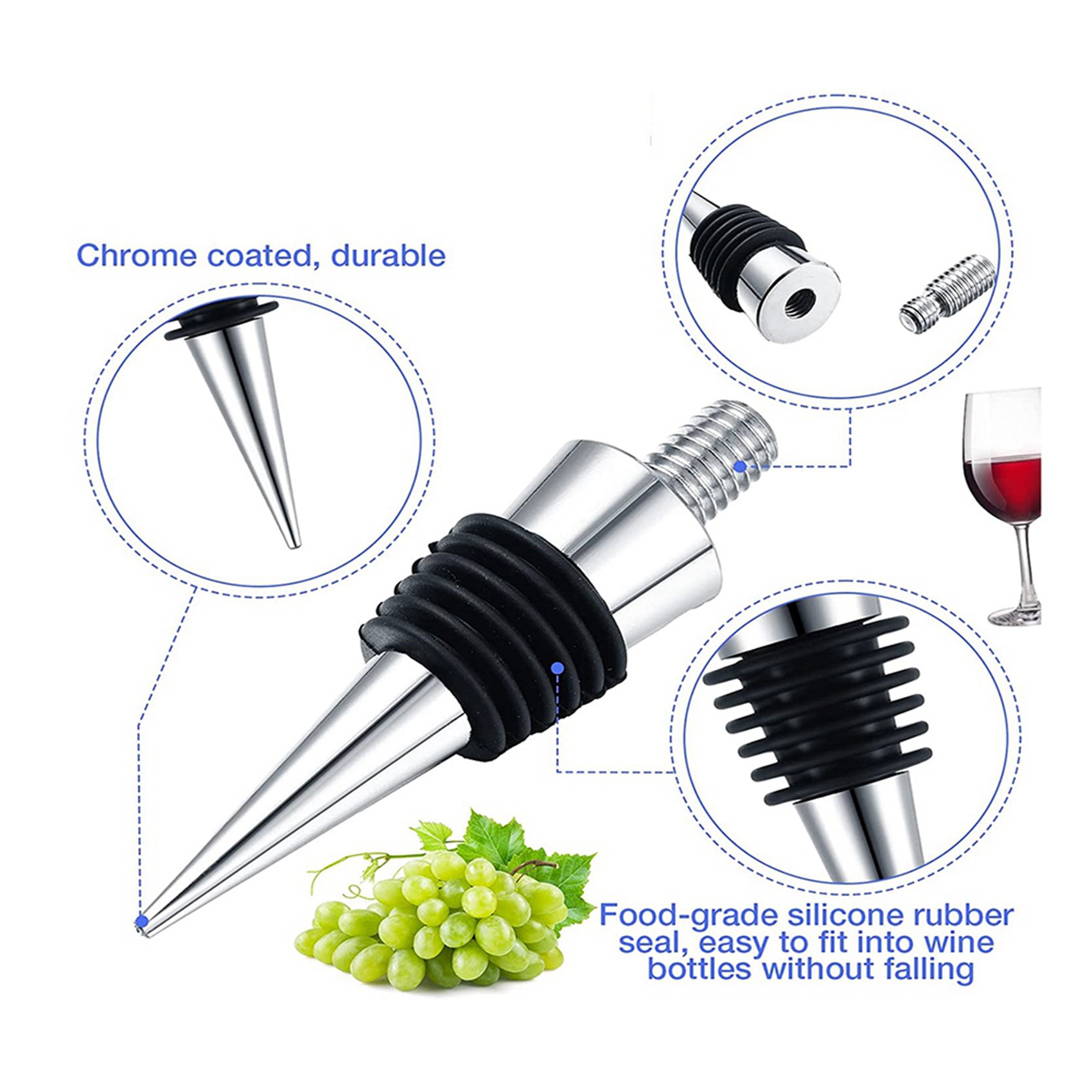 مجموعة سدادات زجاجات معدنية AB - مراجعة Bottle Stopper Set وسعره