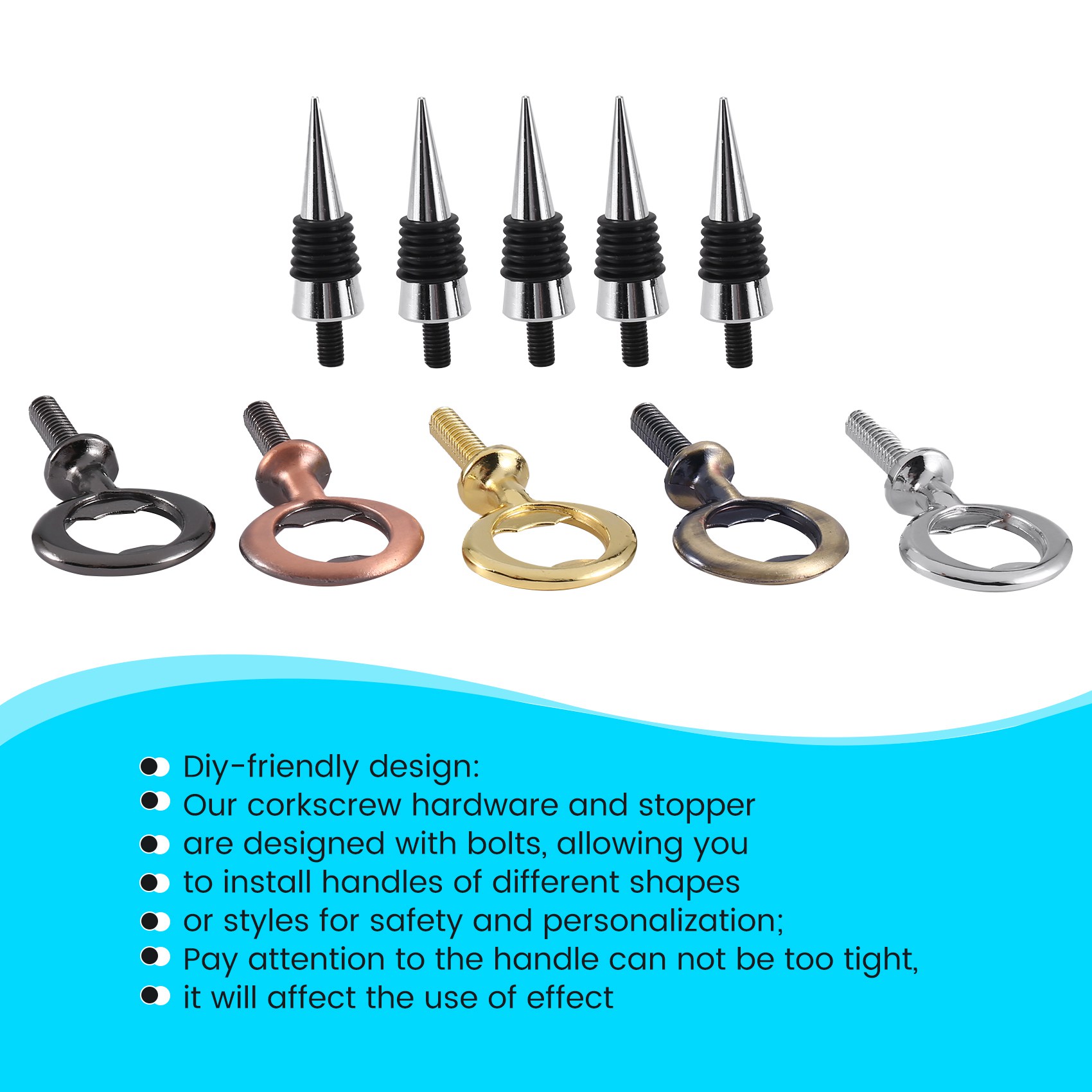 A74E-سدادة نبيذ، فتاحة زجاجات  - مراجعة Bottle Stopper Set وسعره