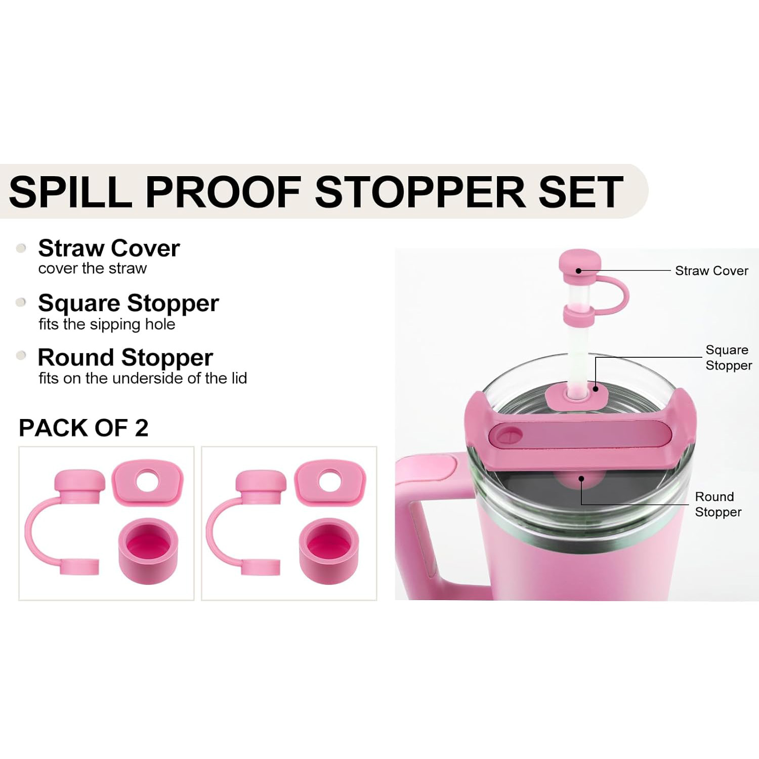 6/12 قطعة اكسسوارات ل ستانلي ك - مراجعة Bottle Stopper Set وسعره