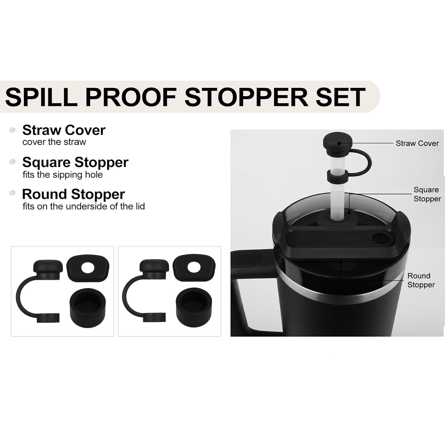 6/12 قطعة اكسسوارات ل ستانلي ك - مراجعة Bottle Stopper Set وسعره