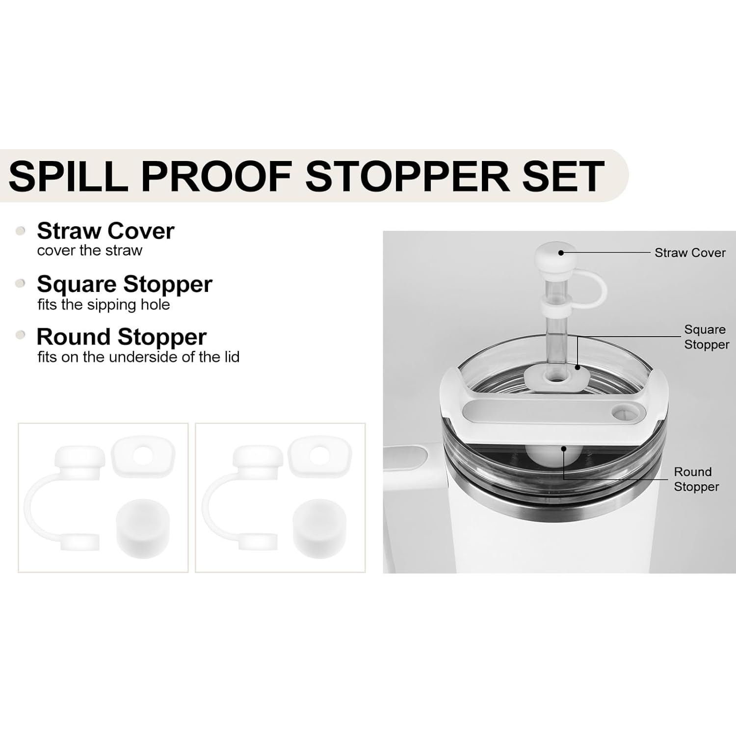 6/12 قطعة اكسسوارات ل ستانلي ك - مراجعة Bottle Stopper Set وسعره