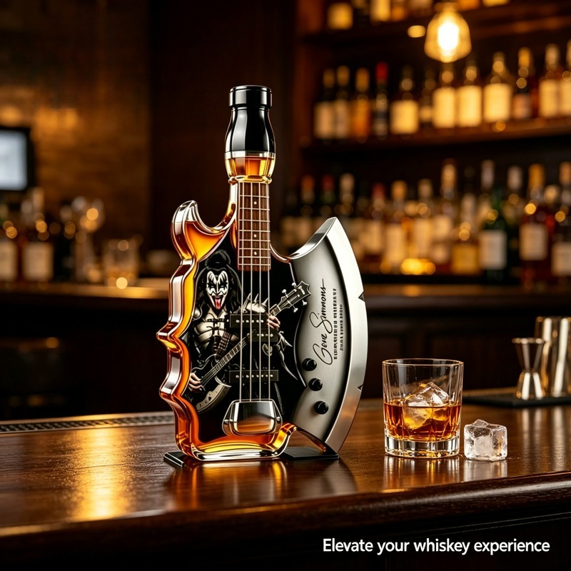 زجاجة ويسكي زجاجية مبتكرة على  - مراجعة Wine Beer And Spirits وسعره